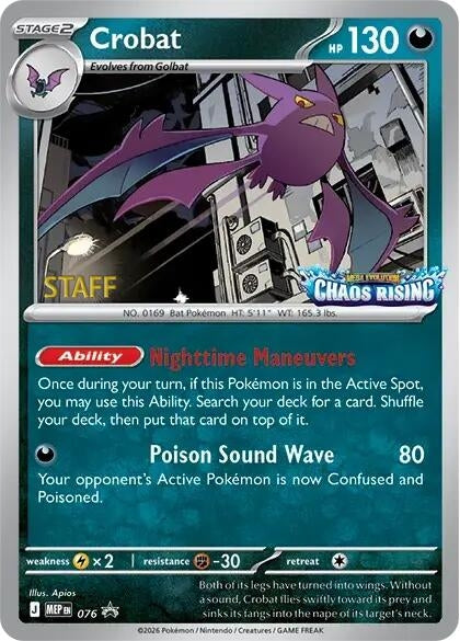 Image for Crobat - 076 [Staff] (076) (ME: Mega Evolution Promo) - Pokemon
