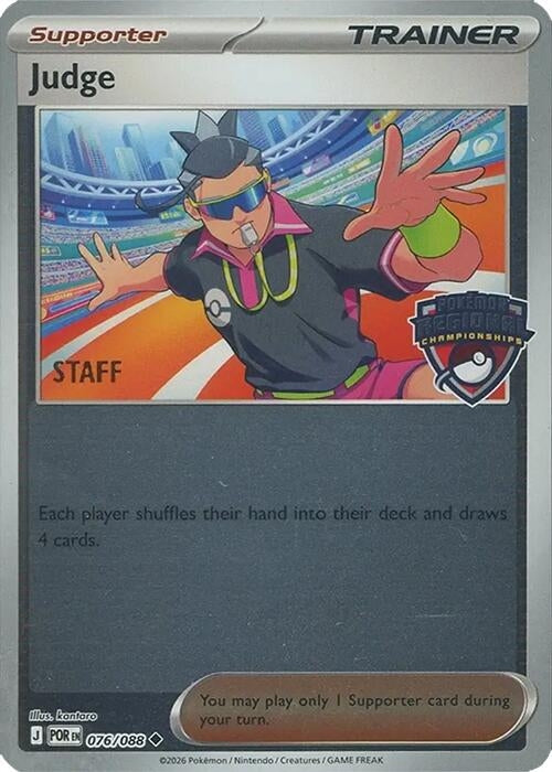Image for Judge - 076/088 (Regional Championships) [Staff] (076/088) (League & Championship Cards) (PR) - Pokemon