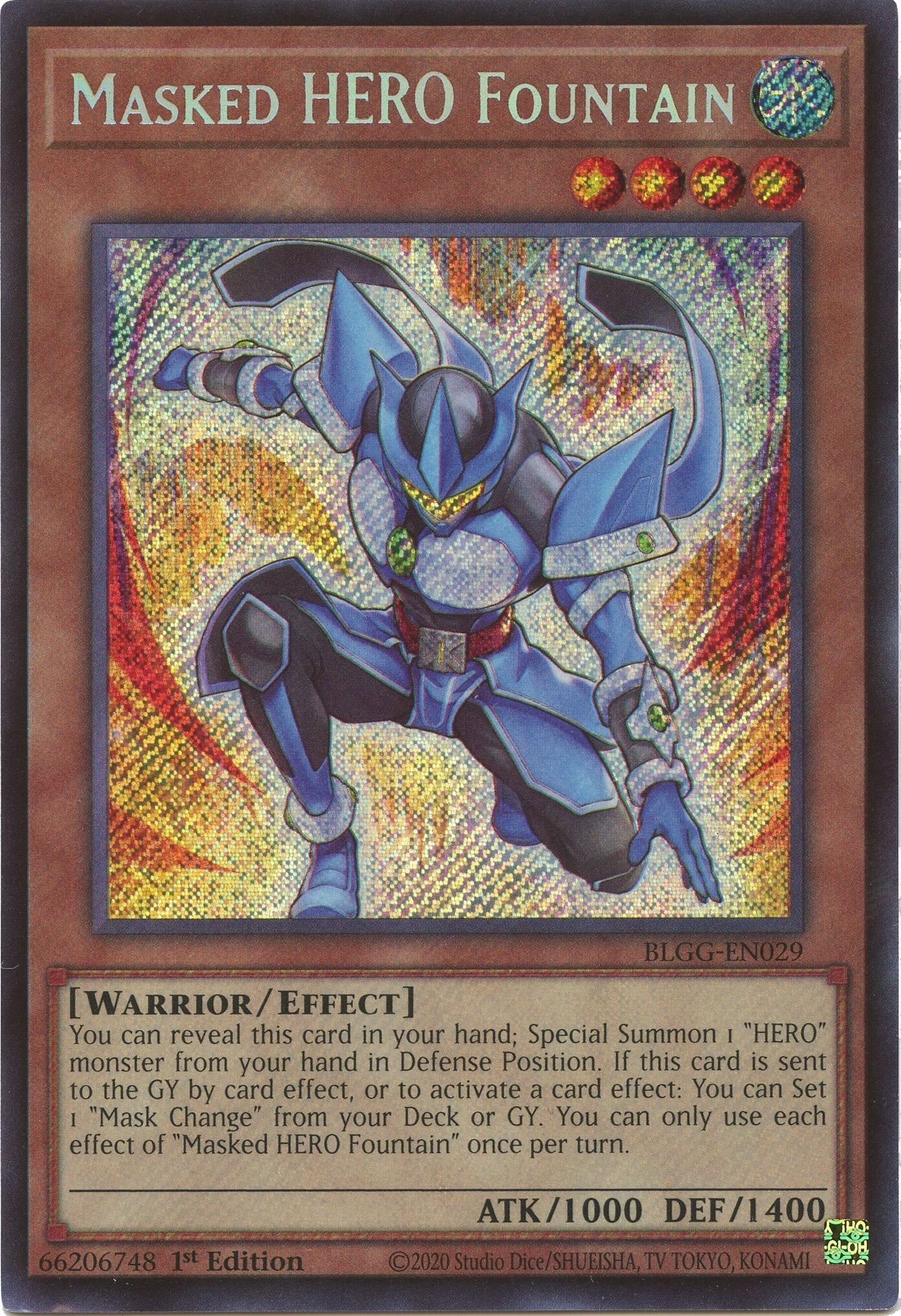 Image for Masked HERO Fountain (BLGG-EN029) (Battles of Legend: Glorious Gallery) - YuGiOh