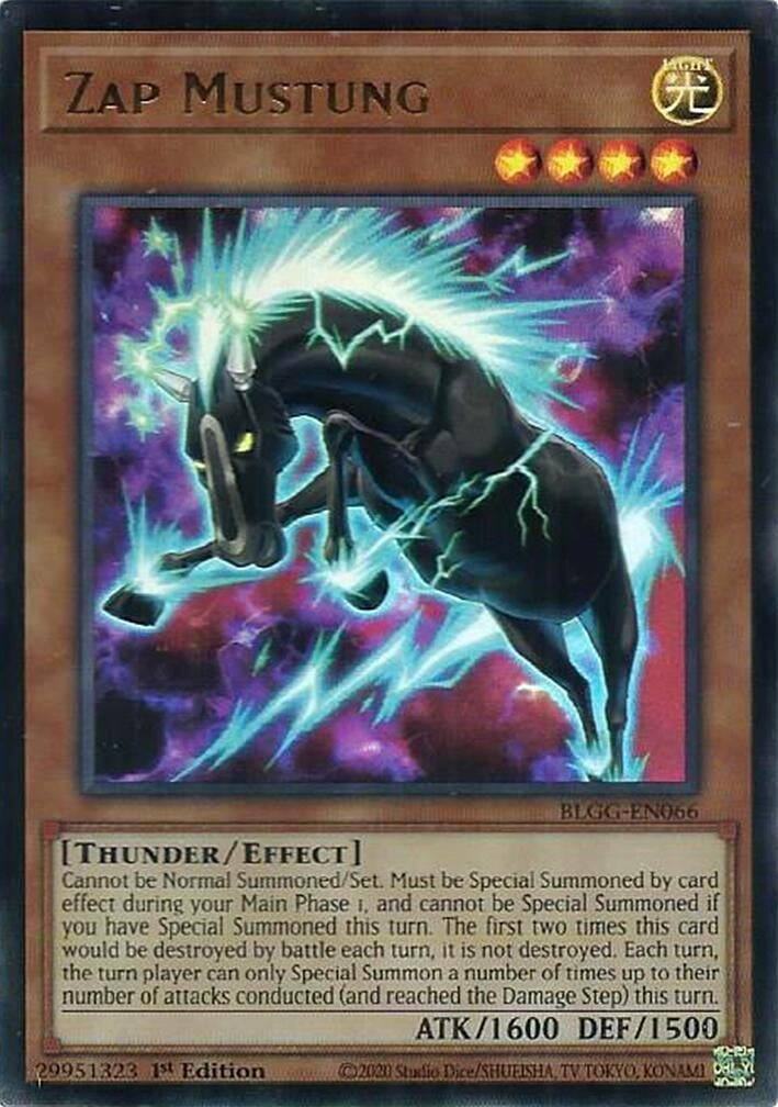 Image for Zap Mustung (BLGG-EN066) (Battles of Legend: Glorious Gallery) - YuGiOh