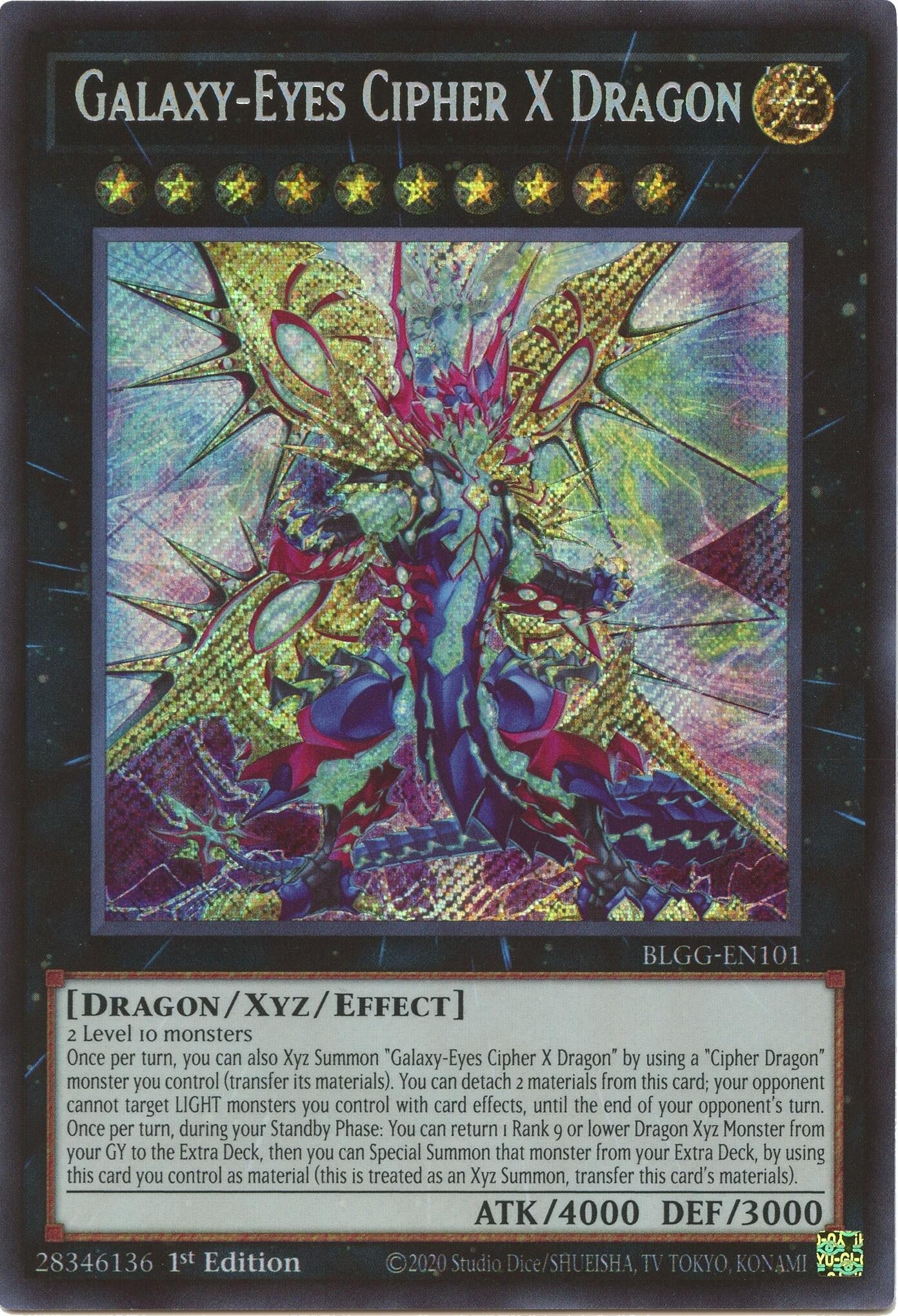 Image for Galaxy-Eyes Cipher X Dragon (BLGG-EN101) (Battles of Legend: Glorious Gallery) - YuGiOh
