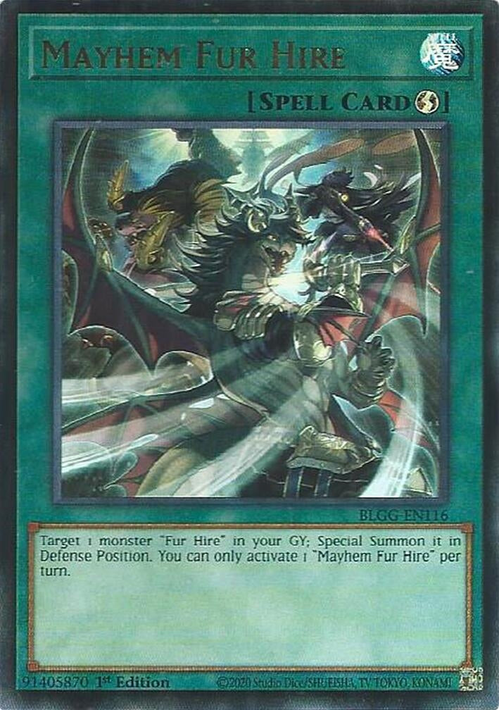 Image for Mayhem Fur Hire (BLGG-EN116) (Battles of Legend: Glorious Gallery) - YuGiOh