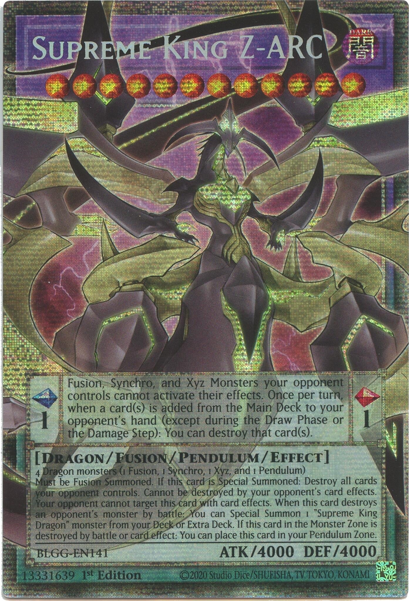 Image for Supreme King Z-ARC (Starlight Rare) (BLGG-EN141) (Battles of Legend: Glorious Gallery) - YuGiOh