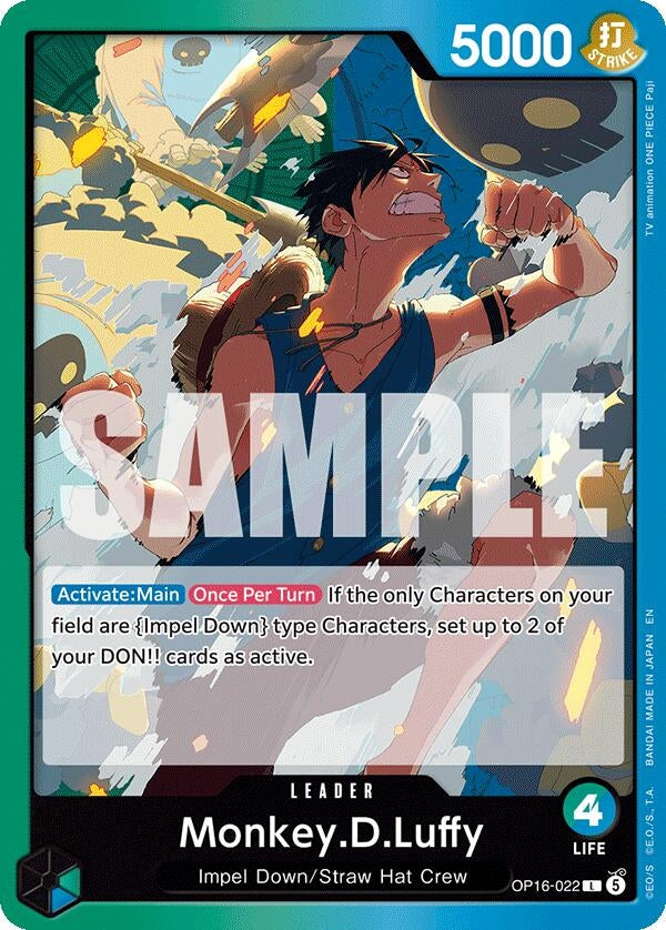 Image for Monkey.D.Luffy (022) (OP16-022) (The Time of Battle) - One Piece Card Game