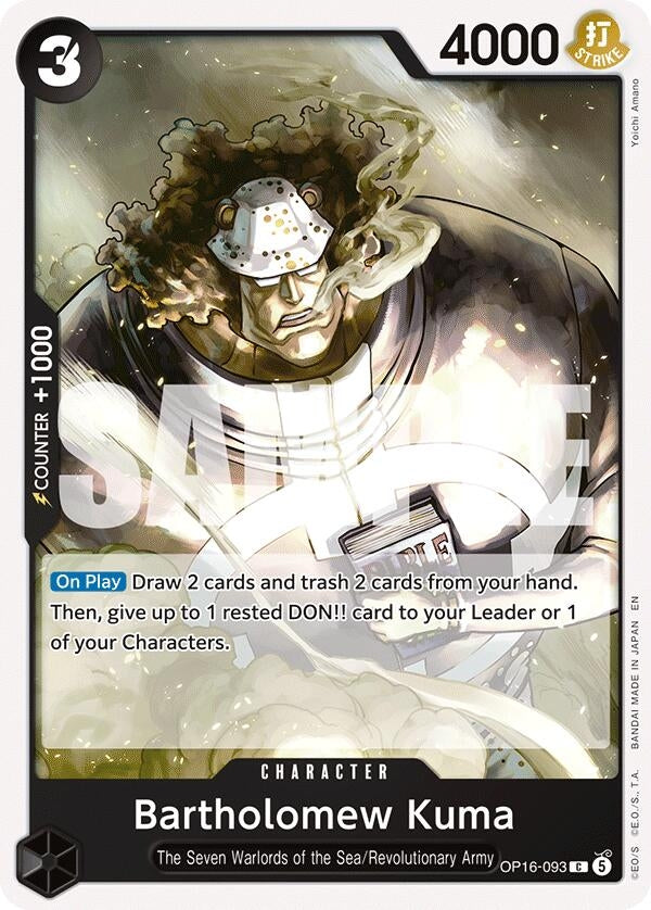 Image for Bartholomew Kuma (093) (OP16-093) (The Time of Battle) - One Piece Card Game
