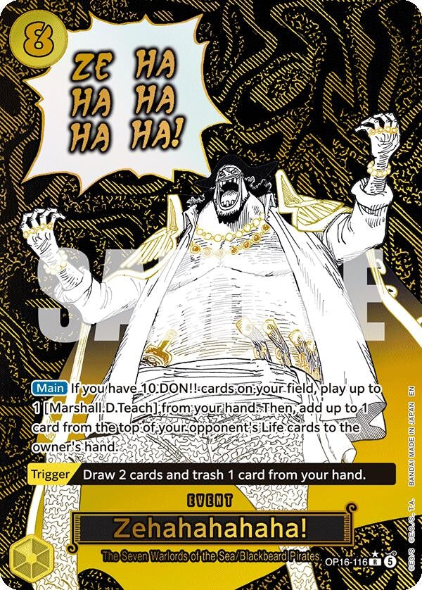 Image for Zehahahahaha! (Alternate Art) (OP16-116) (The Time of Battle) - One Piece Card Game