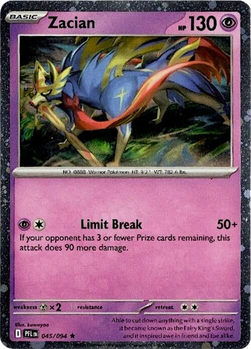 Image for Zacian - 045/094 (Cosmos Holo) (045/094) (Blister Exclusives) (BLE) - Pokemon