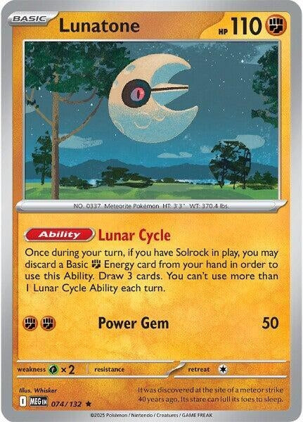 Image for Lunatone - 074/132 (Non-Holo) (074/132) (Deck Exclusives) (PR) - Pokemon