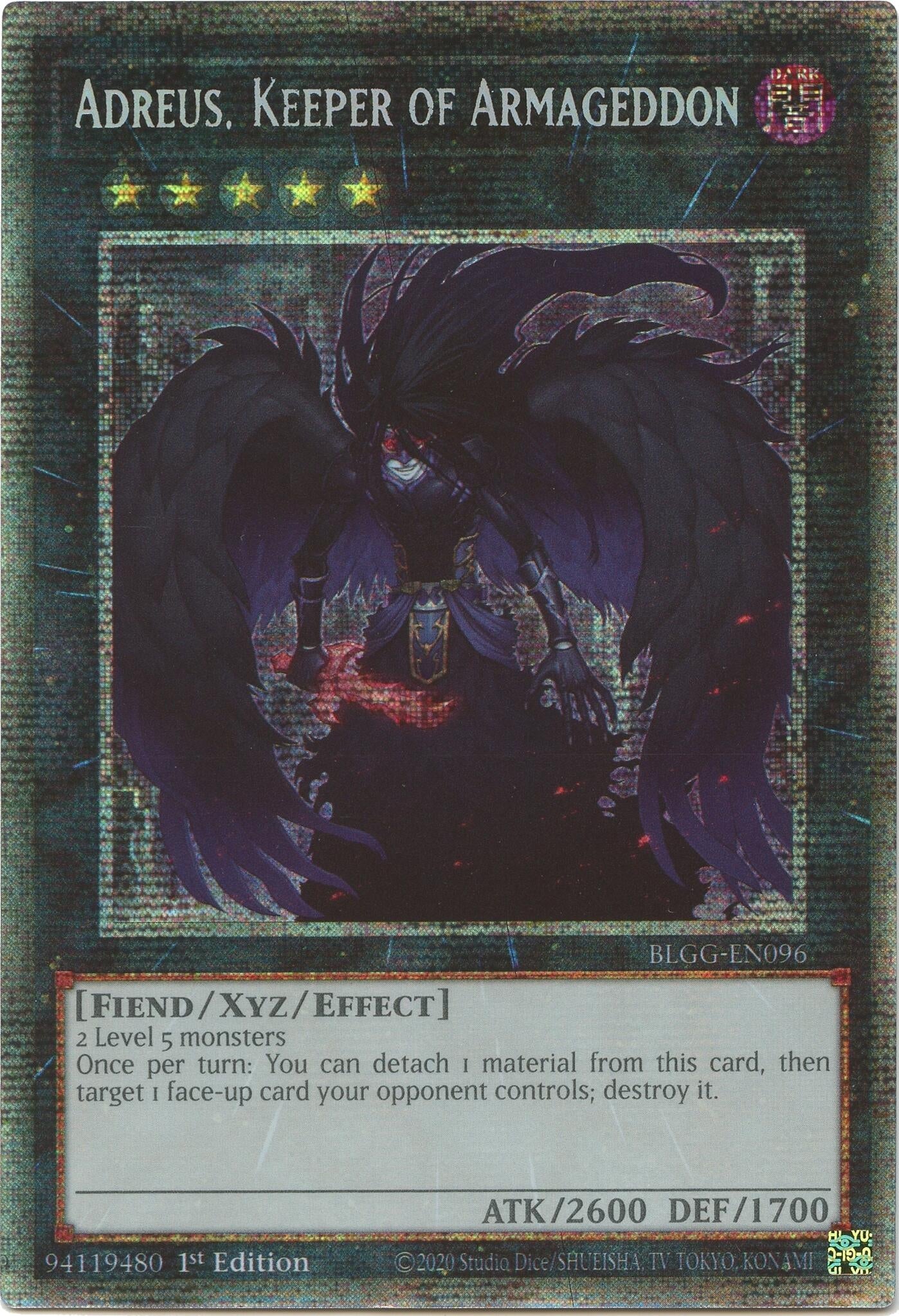 Image for Adreus, Keeper of Armageddon (Starlight Rare) (BLGG-EN096) (Battles of Legend: Glorious Gallery) - YuGiOh
