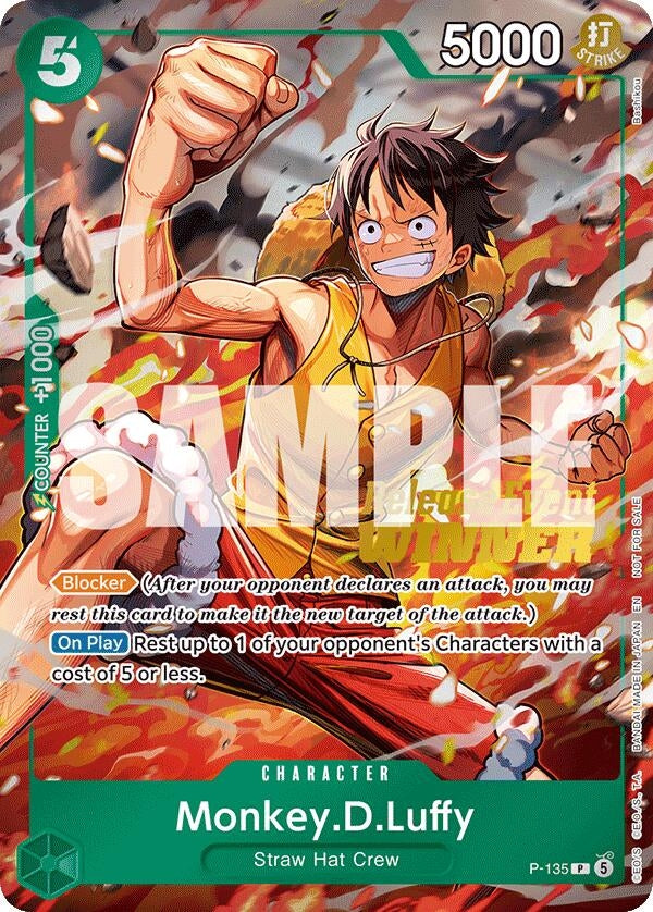 Image for Monkey.D.Luffy (OP16 Release Event Winner) (P-135) (One Piece Promotion Cards) - One Piece Card Game