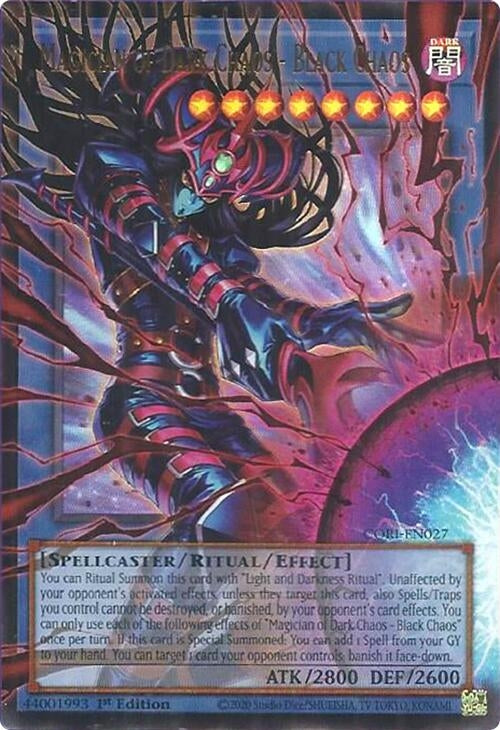 Image for Magician of Dark Chaos - Black Chaos (Starlight Rare) (Extended Art) (CORI-EN027) (Chaos Origins) (CORI) - YuGiOh