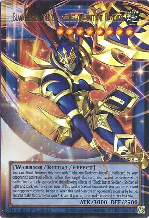 Image for Black Luster Soldier - Soldier of Light and Darkness (Extended Art) (CORI-EN028) (Chaos Origins) (CORI) - YuGiOh