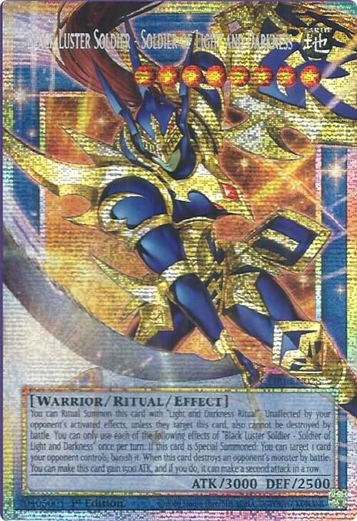 Image for Black Luster Soldier - Soldier of Light and Darkness (Starlight Rare) (Extended Art) (CORI-EN028) (Chaos Origins) (CORI) - YuGiOh