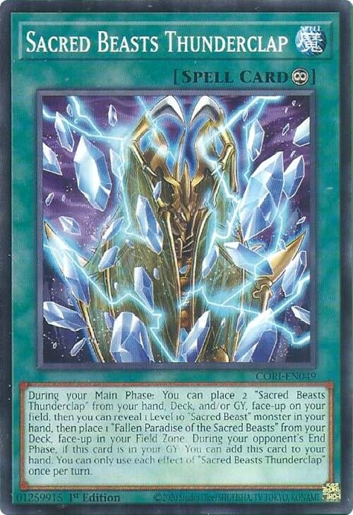 Image for Sacred Beasts Thunderclap (CORI-EN049) (Chaos Origins) (CORI) - YuGiOh