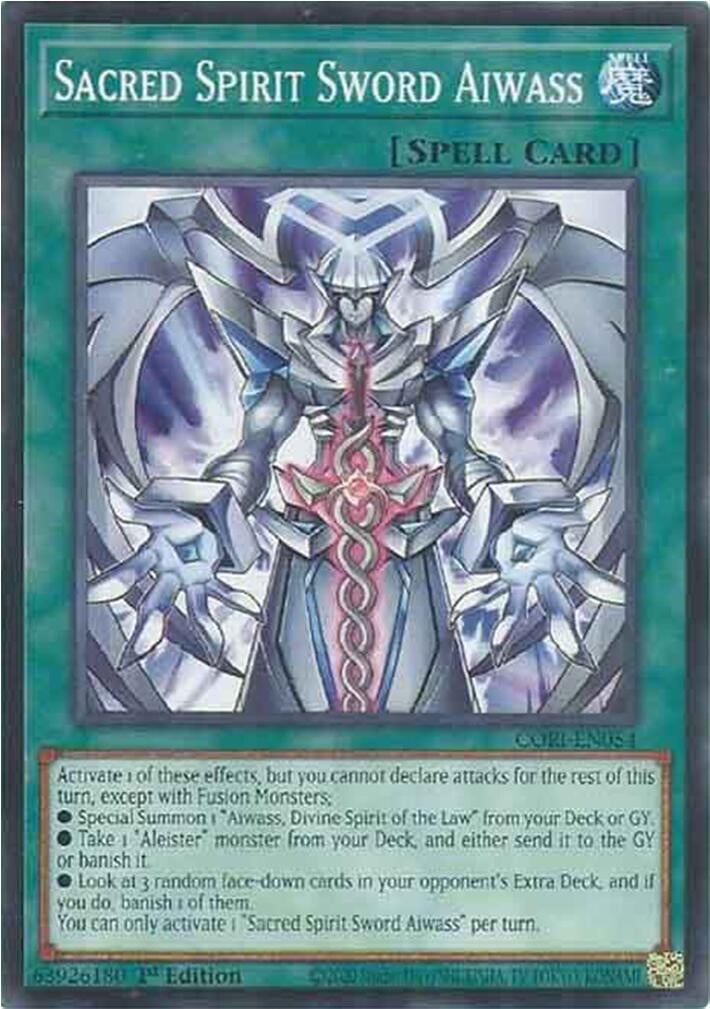 Image for Sacred Spirit Sword Aiwass (CORI-EN054) (Chaos Origins) (CORI) - YuGiOh