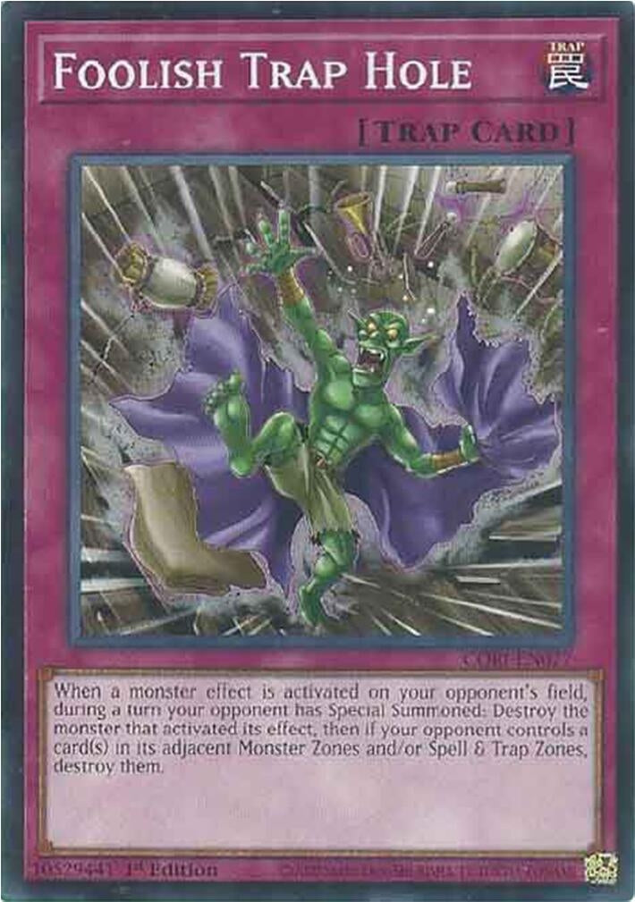Image for Foolish Trap Hole (CORI-EN077) (Chaos Origins) (CORI) - YuGiOh