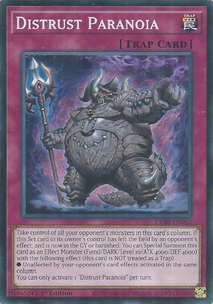 Image for Distrust Paranoia (CORI-EN082) (Chaos Origins) (CORI) - YuGiOh
