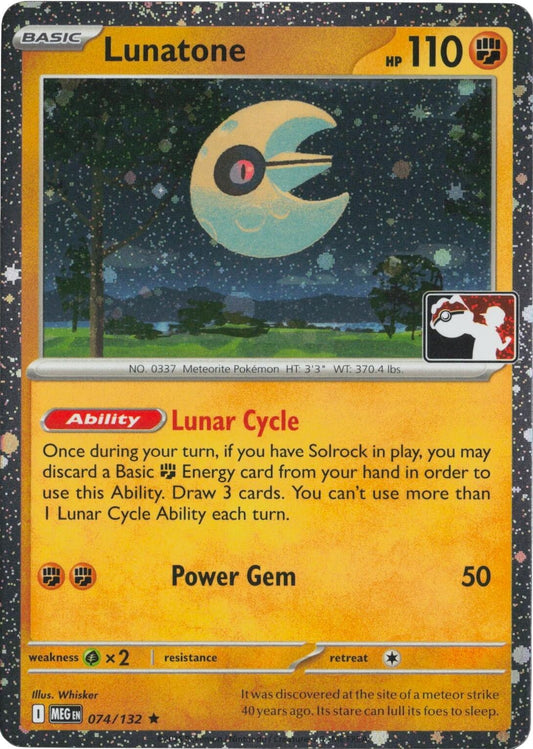 Image for Lunatone - 074/132 (Cosmos Holo) (074/132) (Prize Pack Series Cards) - Pokemon