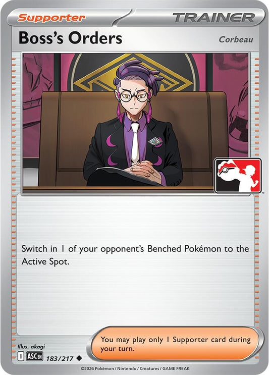 Image for Boss's Orders [Corbeau] (183/217) (Prize Pack Series Cards) - Pokemon