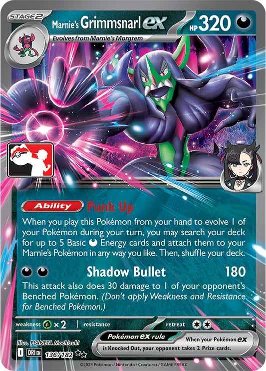 Image for Marnie's Grimmsnarl ex (136/182) (Prize Pack Series Cards) - Pokemon