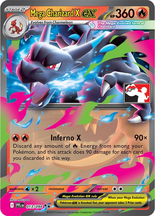 Image for Mega Charizard X ex (013/094) (Prize Pack Series Cards) - Pokemon
