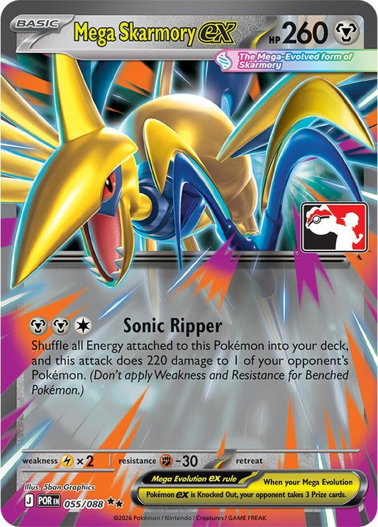 Image for Mega Skarmory ex (055/088) (Prize Pack Series Cards) - Pokemon