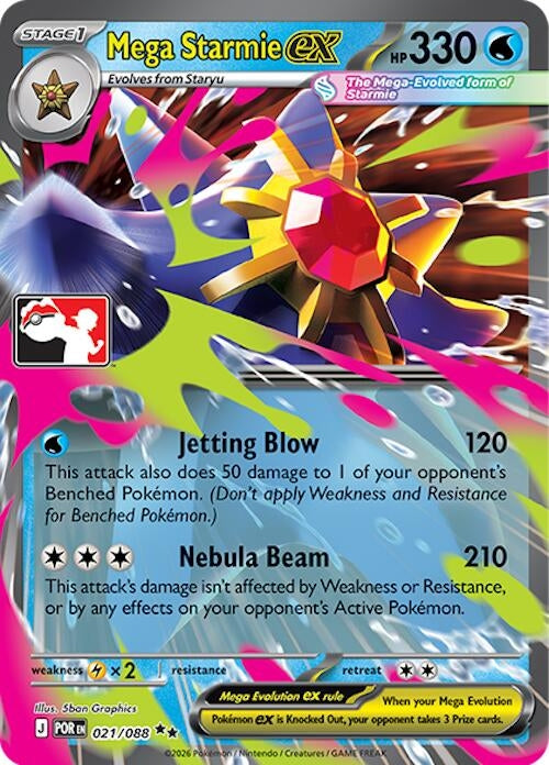 Image for Mega Starmie ex (021/088) (Prize Pack Series Cards) - Pokemon
