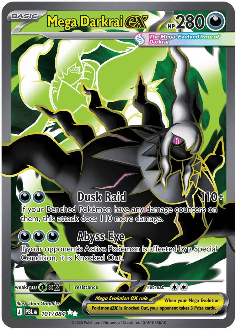 Mega Darkrai ex (101/084) (ME05: Pitch Black) (ME05)