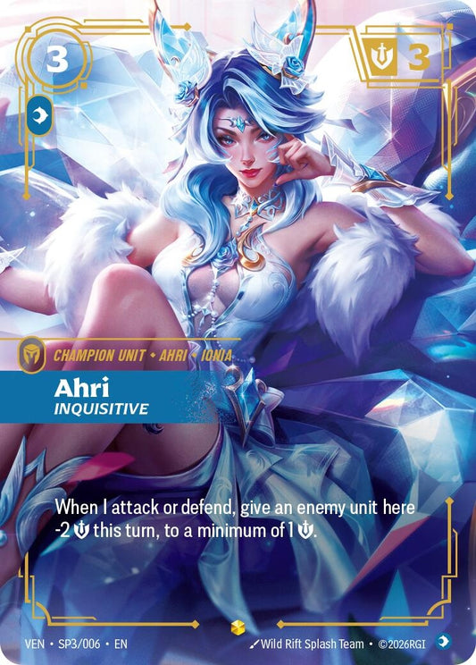 Image for Ahri, Inquisitive (SP3/006) (Vendetta) (VEN) - Riftbound: League of Legends Trading Card Game