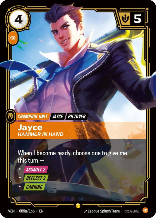 Image for Jayce, Hammer in Hand (Alternate Art) (088a/166) (Vendetta) (VEN) - Riftbound: League of Legends Trading Card Game
