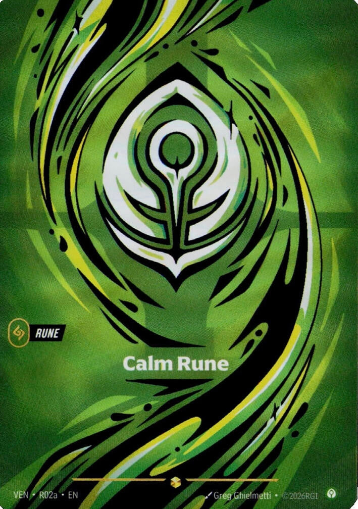 Image for Calm Rune (R02a) (R02a) (Vendetta) (VEN) - Riftbound: League of Legends Trading Card Game