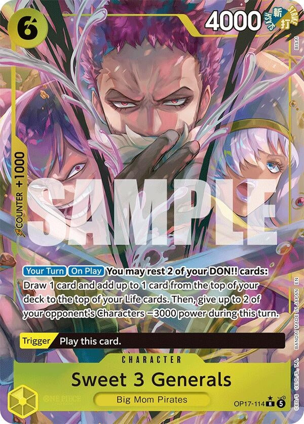 Sweet 3 Generals (Alternate Art) (OP17-114) (The World's Strongest Warriors) (OP17)