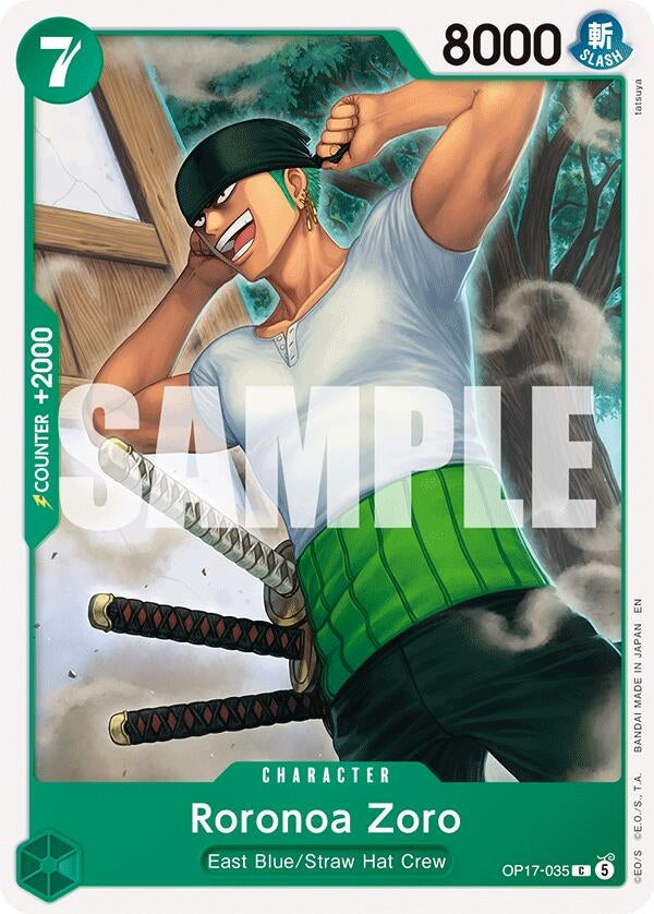 Roronoa Zoro (035) (OP17-035) (The World's Strongest Warriors) (OP17)