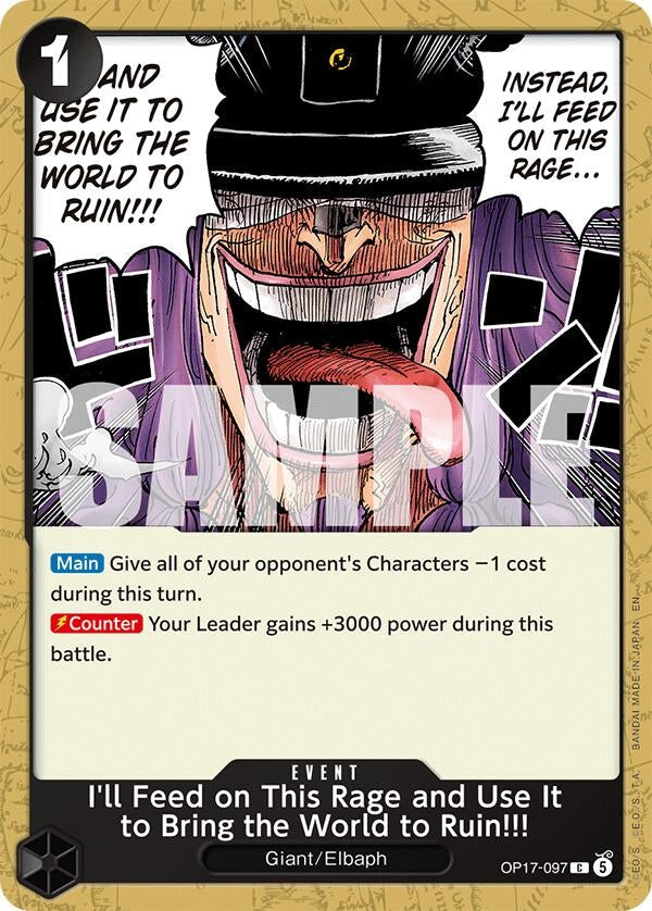 I'll Feed on This Rage and Use It to Bring the World to Ruin!!! (OP17-097) (The World's Strongest Warriors) (OP17)