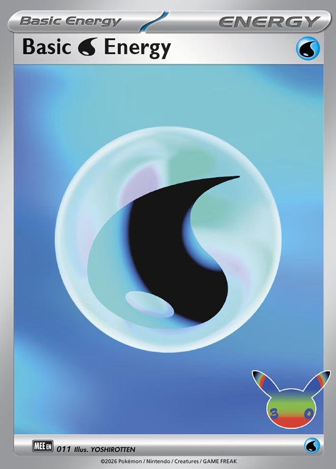 Image for Basic Water Energy - 011 (30th Celebration) (MEE: Mega Evolution Energies) (MEE) - Pokemon
