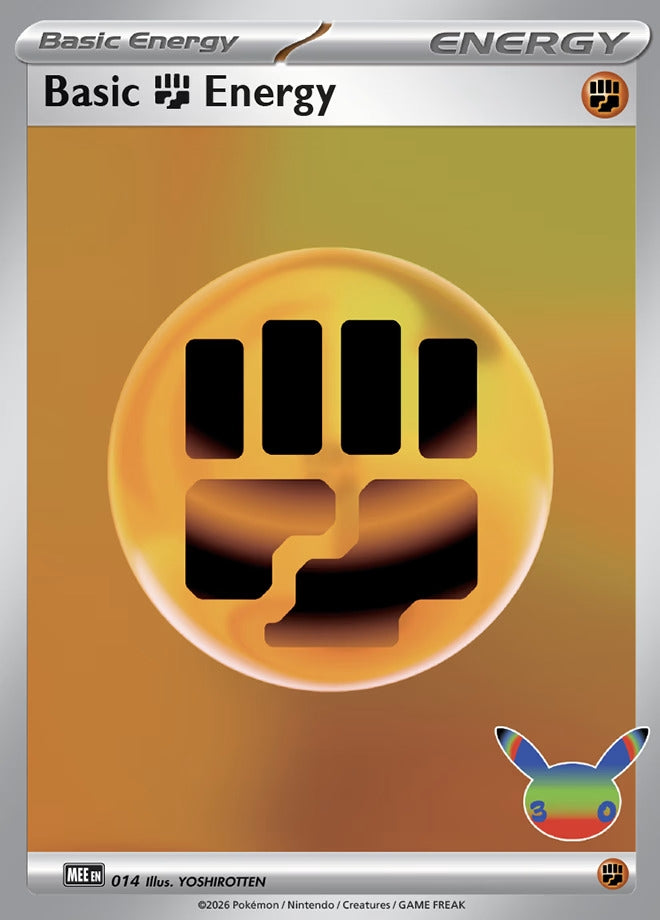 Image for Basic Fighting Energy - 014 (30th Celebration) (014) (MEE: Mega Evolution Energies) (MEE) - Pokemon