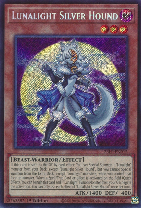 Image for Lunalight Silver Hound (Secret Rare) (26LP-EN012) (Limited Pack World Championship 2026) (26LP) - YuGiOh