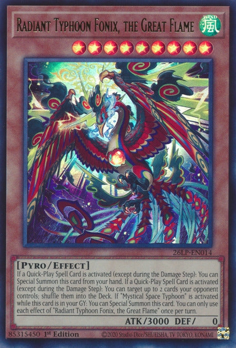 Image for Radiant Typhoon Fonix, the Great Flame (26LP-EN014) (Limited Pack World Championship 2026) (26LP) - YuGiOh
