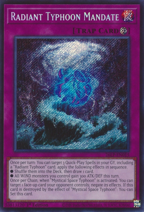 Image for Radiant Typhoon Mandate (Secret Rare) (26LP-EN015) (Limited Pack World Championship 2026) (26LP) - YuGiOh
