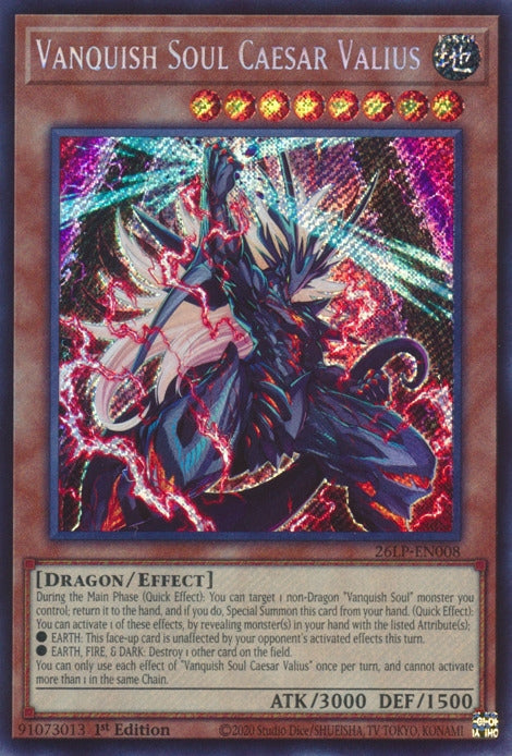 Image for Vanquish Soul Caesar Valius (Secret Rare) (26LP-EN008) (Limited Pack World Championship 2026) (26LP) - YuGiOh