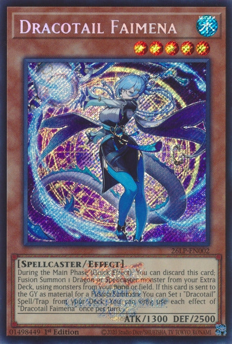 Image for Dracotail Faimena (Emblazoned Secret Rare) (26LP-EN002) (Limited Pack World Championship 2026) (26LP) - YuGiOh