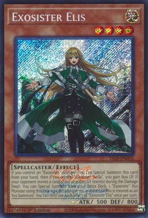 Image for Exosister Elis (Emblazoned Secret Rare) (26LP-EN016) (Limited Pack World Championship 2026) (26LP) - YuGiOh