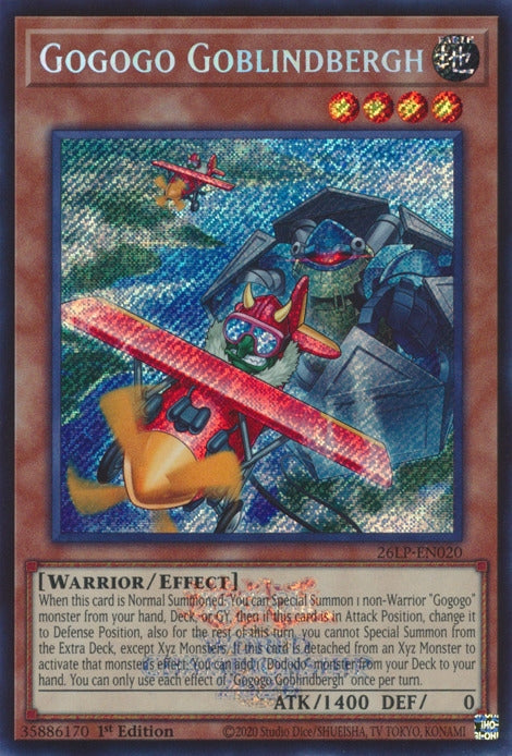 Image for Gogogo Goblindbergh (Emblazoned Secret Rare) (26LP-EN020) (Limited Pack World Championship 2026) (26LP) - YuGiOh