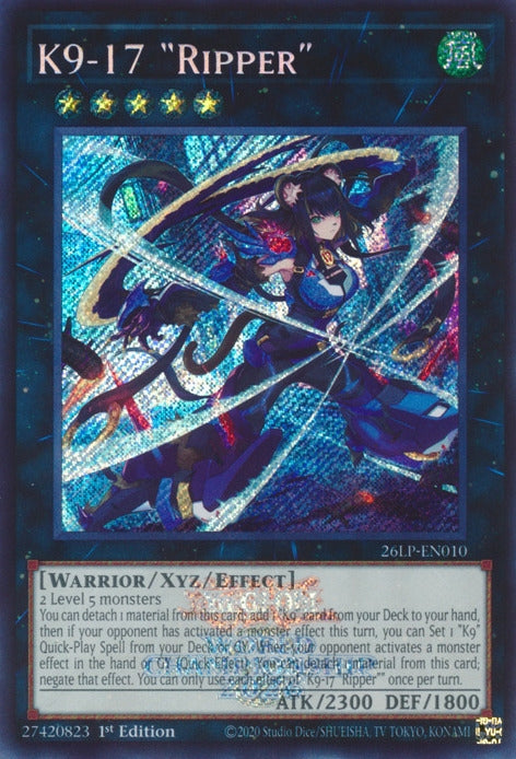 Image for K9-17 Ripper (Emblazoned Secret Rare) (26LP-EN010) (Limited Pack World Championship 2026) (26LP) - YuGiOh
