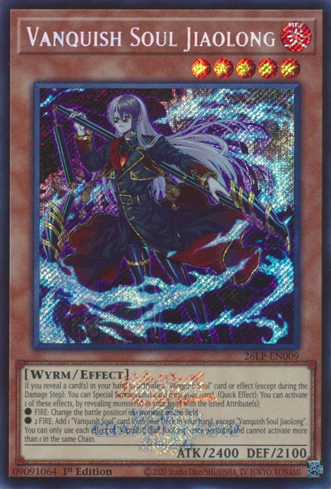 Image for Vanquish Soul Jiaolong (Emblazoned Secret Rare) (26LP-EN009) (Limited Pack World Championship 2026) (26LP) - YuGiOh