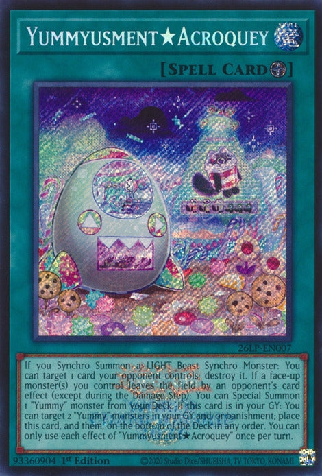 Image for YummyusmentAcroquey (Emblazoned Secret Rare) (26LP-EN007) (Limited Pack World Championship 2026) (26LP) - YuGiOh