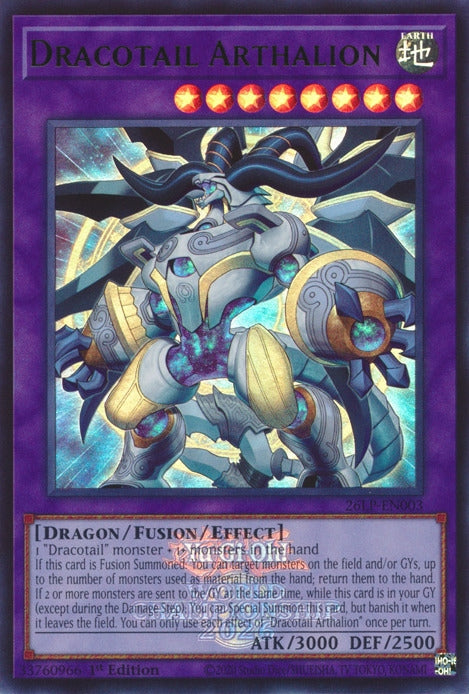 Image for Dracotail Arthalion (Emblazoned) (26LP-EN003) (Limited Pack World Championship 2026) (26LP) - YuGiOh