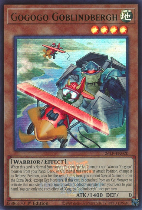 Image for Gogogo Goblindbergh (Emblazoned) (26LP-EN020) (Limited Pack World Championship 2026) (26LP) - YuGiOh