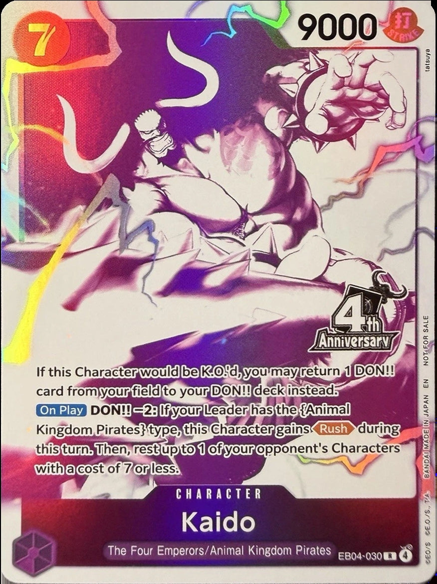 Image for Kaido (4th Anniversary Treasure Campaign Pack) (EB04-030) (One Piece Promotion Cards) (OP-PR) - One Piece Card Game