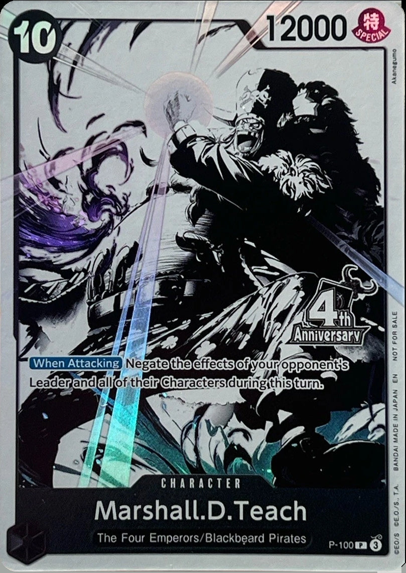 Image for Marshall.D.Teach (4th Anniversary Treasure Campaign Pack) (P-100) (One Piece Promotion Cards) (OP-PR) - One Piece Card Game